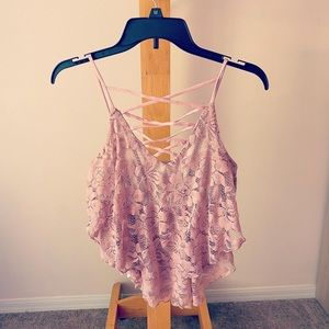 Express lace crop top
